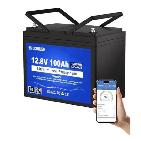 Акумуляторна батарея LiFePO4 DC HOUSE 12.8V 100Ah для резервного живлення та сонячних систем, гвинт M8 Акумуляторна батарея LiFePO4 DC HOUSE 12.8V 100Ah для резервного живлення та сонячних систем, гвинт M8