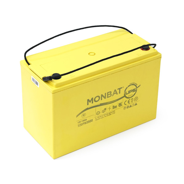 Акумуляторна батарея AGM MONBAT TOP TERMINAL 12UPM3500 12V 100Ah для UPS та телекомунікаційних і резервних систем 340x173x220 мм 35.5 кг