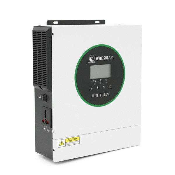 Гибридный инвертор HIM-1.5KW 1500W 24V для солнечных энергосистем и обеспечения бесперебойного питания с зарядом до 80A и высоким КПД Гибридный инвертор HIM-1.5KW 1500W 24V для солнечных энергосистем и обеспечения бесперебойного питания с зарядом до 80A и высоким КПД