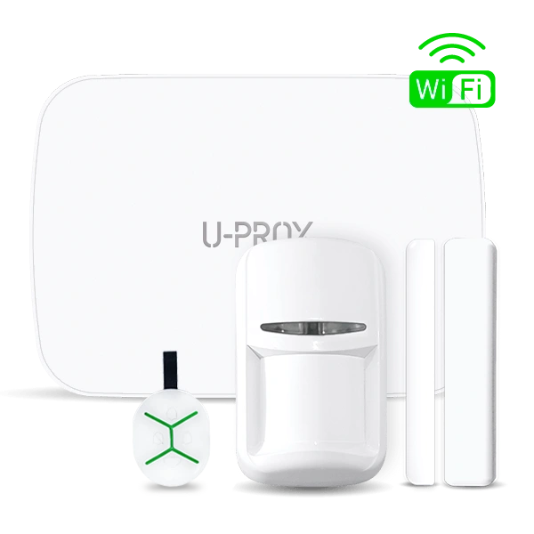 Комплект бездротової сигналізації з центрм та датчиками U-Prox MPX L KF kit White для охоронної системи Комплект бездротової сигналізації з центрм та датчиками U-Prox MPX L KF kit White для охоронної системи