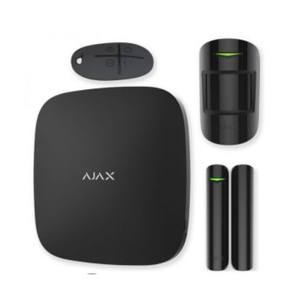 Комплект бездротової сигналізації Ajax StarterKit (black) для охоронної системи: Ajax Hub, MotionProtect, DoorProtect, SpaceControl