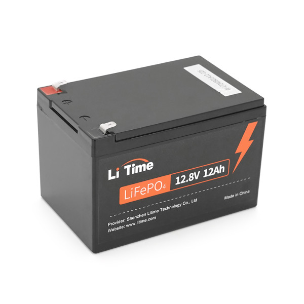 Акумуляторна батарея LiFePO4 12.8V 12Ач Li-TIME для автономних систем живлення та електропостачання 154Wh, компактний розмір 151x98x95мм Акумуляторна батарея LiFePO4 12.8V 12Ач Li-TIME для автономних систем живлення та електропостачання 154Wh, компактний розмір 151x98x95мм