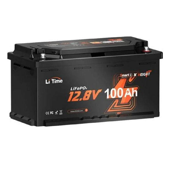 Акумуляторна батарея LiFePO4 12.8В 100Аг 1280Wh Bluetooth BMS 100А IP65 для сонячних панелей, кемперів та резервного живлення Акумуляторна батарея LiFePO4 12.8В 100Аг 1280Wh Bluetooth BMS 100А IP65 для сонячних панелей, кемперів та резервного живлення