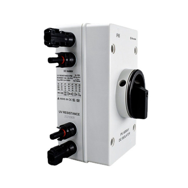 Ручний вимикач DC1000-GL, 1000V, 20A, 4 полюси, IP66, сірий для управління електропостачанням у промислових та комерційних системах Ручний вимикач DC1000-GL, 1000V, 20A, 4 полюси, IP66, сірий для управління електропостачанням у промислових та комерційних системах
