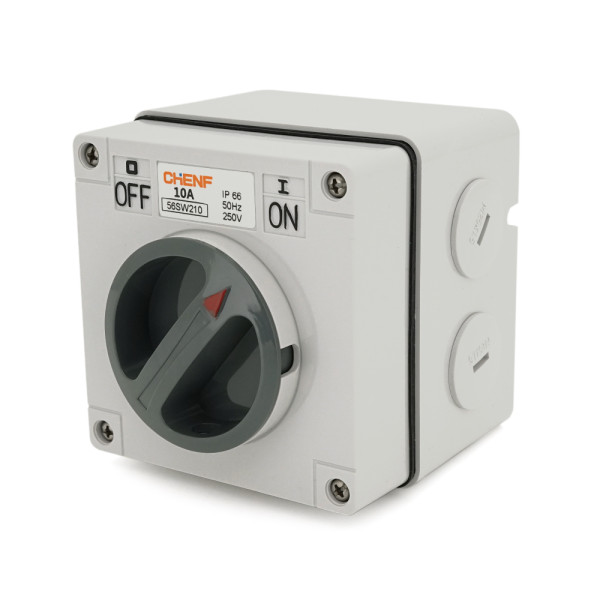 Перемикач ON/OFF Chenf 250V/10A IP66 для захищених установок в умовах підвищеної вологості та пилу Перемикач ON/OFF Chenf 250V/10A IP66 для захищених установок в умовах підвищеної вологості та пилу