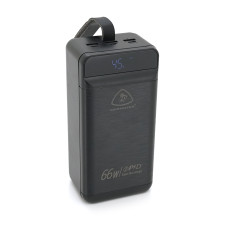 Повербанк 60000mAh L46 QC3.0 для подорожей, універсальна зарядка смартфонів і планшетів, MicroUSB Type-C Lighting 3xUSB чорний боксове упакування