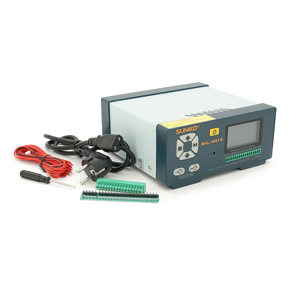 Балансир активний Sunkko BAL-8616 16S Lifepo4, Li-ion 2-16S, 8A, індикатор LCD, 3.7-4.2/32/3.6V, 320×220×130mm, Box Балансир активний Sunkko BAL-8616 16S Lifepo4, Li-ion 2-16S, 8A, індикатор LCD, 3.7-4.2/32/3.6V, 320×220×130mm, Box