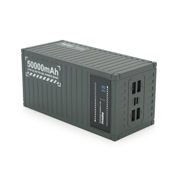 Power Bank Remax RPP-161 50000mAh, PD 27W+QC 22.5W, Gray, 1.054kg Power Bank Remax RPP-161 50000mAh, PD 27W+QC 22.5W, Gray, 1.054kg