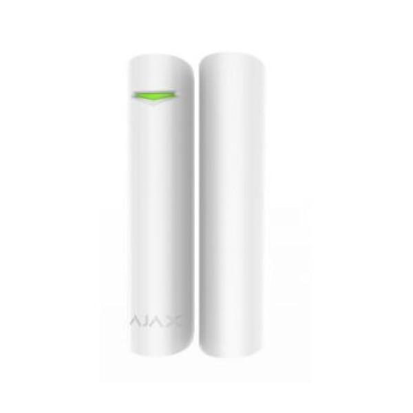 Магнітоконтактний сповіщувач з сенсором удару та нахилу Ajax DoorProtect Plus (white) для охоронної системи, відстань до 1000 м, акумулятор CR123A, чутливість 1-2 см