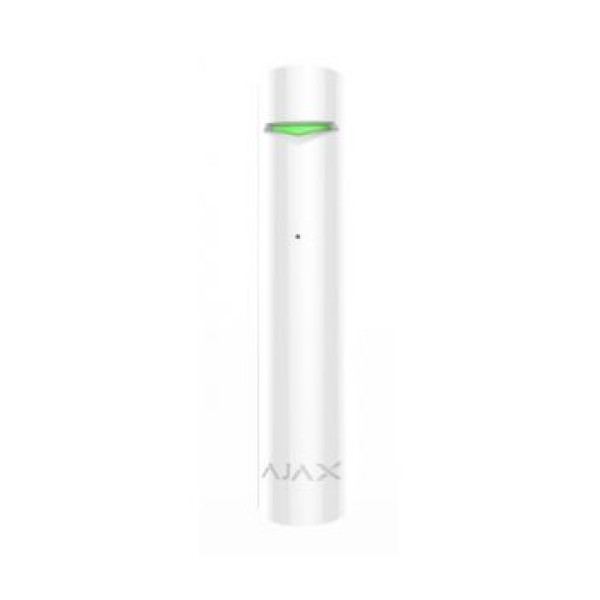 Сповіщувач розбиття скла бездротовий Ajax GlassProtect (white) для охоронних систем 180° кут огляду, діапазон виявлення 9 м, потужність 20 мВт, радіус 1000 м Сповіщувач розбиття скла бездротовий Ajax GlassProtect (white) для охоронних систем 180° кут огляду, діапазон виявлення 9 м, потужність 20 мВт, радіус 1000 м