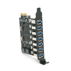 Контроллер PCI-E => USB 3.0, 7 портов, 5Gbps, BOX