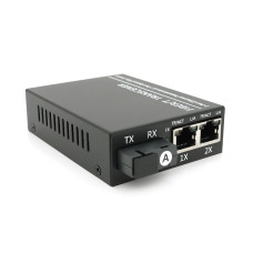 Медіаконвертор 2xRJ45 100Мбіт/с + SC порт ONV-0110S-SCX-S2-A для оптоволоконних з'єднань на відстань до 20 км