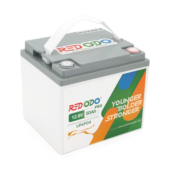 Акумуляторная батарея LiFePO4 Redodo 12.8V 50Ah 640Wh BMS 50A для солнечных систем резервного питания и кемперов Акумуляторная батарея LiFePO4 Redodo 12.8V 50Ah 640Wh BMS 50A для солнечных систем резервного питания и кемперов