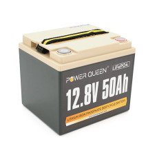 Акумуляторна батарея LiFePO4 Power Queen 12.8V 50Ah 640Wh BMS 50A для сонячних систем, кемперів, резервного та аварійного живлення
