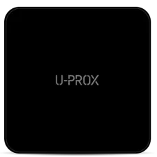 Бездротова внутрішня сирена U-Prox Siren Black для охоронної системи, з трьома рівнями гучності до 85 Db, підключенням зовнішнього датчика та двома батареями CR123A