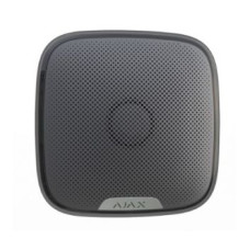 Бездротова вулична сирена Ajax StreetSiren (black) для охоронної системи, 81-113 дБ, 1500 м, чорний колір, 4 батареї CR123A, 200х200х51 мм, 502 г