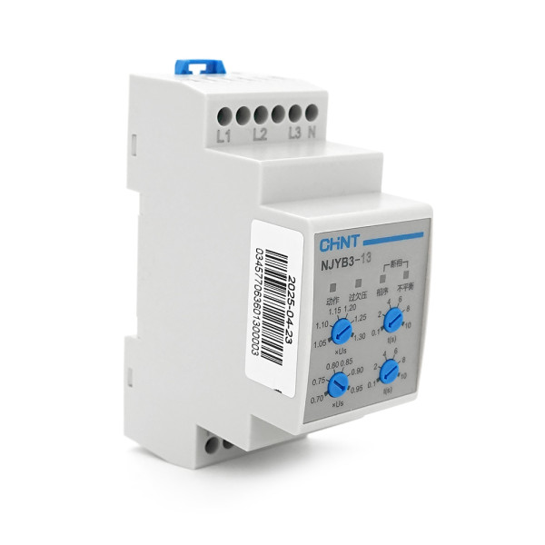 Реле контроля фаз CHINT NJYB3-13 AC220V для защиты трехфазных электродвигателей и оборудования Реле контроля фаз CHINT NJYB3-13 AC220V для защиты трехфазных электродвигателей и оборудования