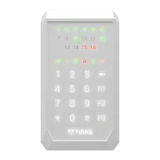 Сенсорна клавіатура K-PAD16+ (white) для охоронної системи з NFC та Mifare, 16 зон, підключення RS-485 до 1000 м