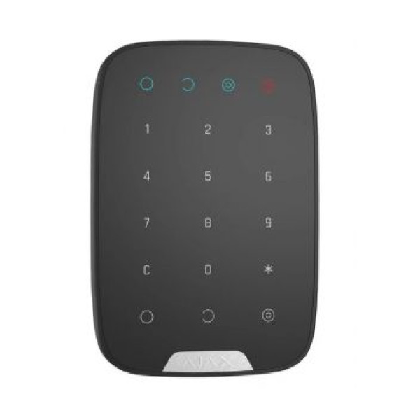 Бездротова сенсорна клавіатура KeyPad (black) для управління пристроями на відстані до 1700 м, 15 клавіш, чорний колір, 868 МГц, 4 батареї ААА Бездротова сенсорна клавіатура KeyPad (black) для управління пристроями на відстані до 1700 м, 15 клавіш, чорний колір, 868 МГц, 4 батареї ААА