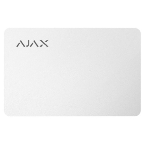 Безконтактна картка керування Ajax Pass white (10pcs) для системи безпеки, сумісна з KeyPad Plus, підтримує до 13 хабів, розміри 86 × 54 × 0.8 мм Безконтактна картка керування Ajax Pass white (10pcs) для системи безпеки, сумісна з KeyPad Plus, підтримує до 13 хабів, розміри 86 × 54 × 0.8 мм