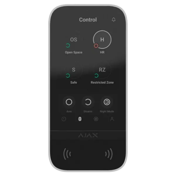 Клавіатура TouchScreen Ajax KeyPad (8EU) white для охоронної системи з сенсорним екраном 5 дюймів та звуковою індикацією Клавіатура TouchScreen Ajax KeyPad (8EU) white для охоронної системи з сенсорним екраном 5 дюймів та звуковою індикацією
