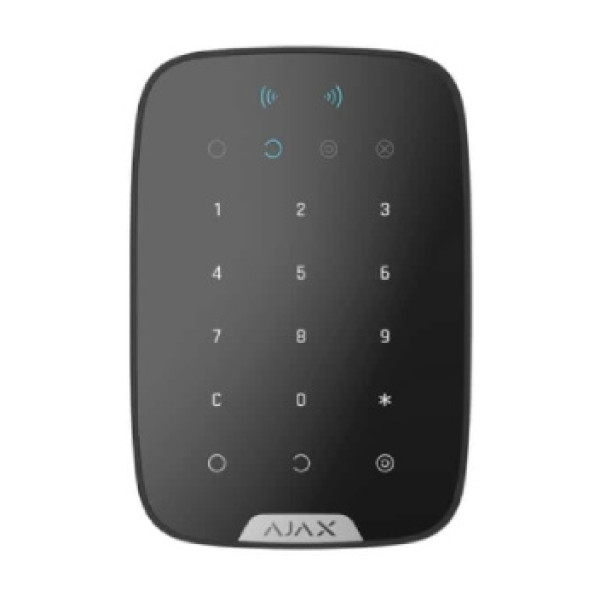 Бездротова клавіатура Ajax Keypad Plus black для охоронної системи з довгим терміном роботи батареї та захистом від підробки і глушіння Бездротова клавіатура Ajax Keypad Plus black для охоронної системи з довгим терміном роботи батареї та захистом від підробки і глушіння