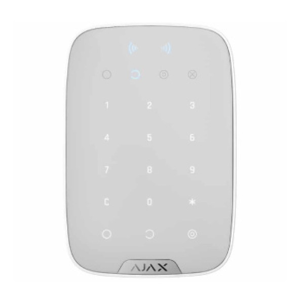 Бездротова клавіатура Ajax Keypad Plus white для охоронної системи з сумісністю Hub Plus, Hub 2, Hub 2 Plus, ReX, захистом від підбору та глушіння Бездротова клавіатура Ajax Keypad Plus white для охоронної системи з сумісністю Hub Plus, Hub 2, Hub 2 Plus, ReX, захистом від підбору та глушіння