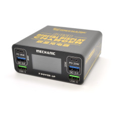 Зарядна станція з цифровою індикацією MECHANIC F-Power 6P для одночасного швидкого заряджання 6 пристроїв PD3.1 QC3.0 USB-A 87W