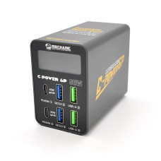 Зарядна станція з цифровою індикацією MECHANIC C-Power 6P 90 Вт для швидкого заряджання смартфонів планшетів ноутбуків та гаджетів
