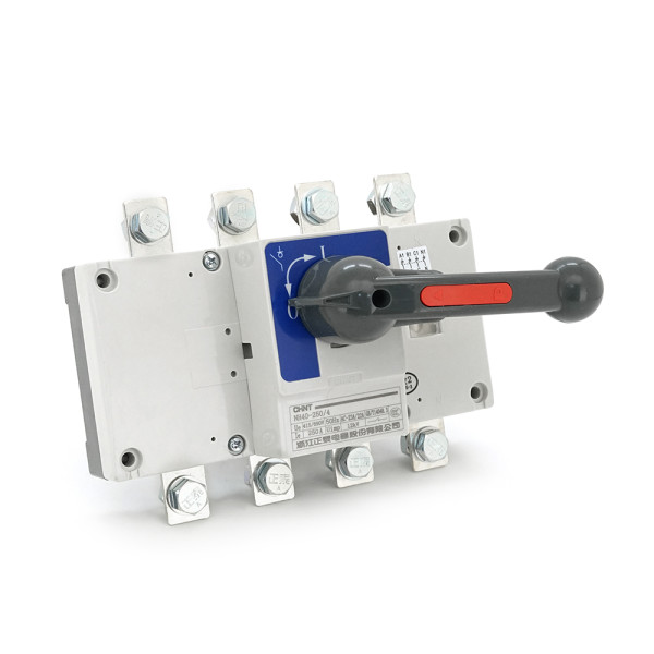 Ручной выключатель/разъединитель/рубильник CHINT NH40-250/4P, 380V, 250A, стандартная рукоятка Ручной выключатель/разъединитель/рубильник CHINT NH40-250/4P, 380V, 250A, стандартная рукоятка