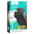 Power Bank HOCO J86B 60000mAh, 4USB+2Type-C+Lighting+micro, 22.5W+PD20W, ліхтарик, Black, 1.33kg