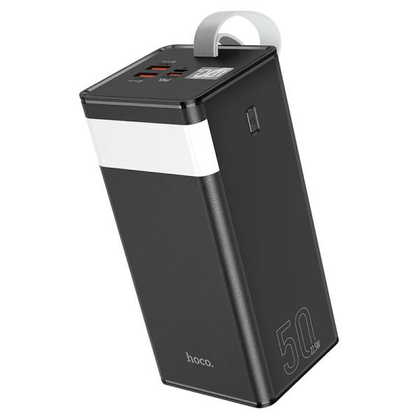 Power Bank HOCO J86A 50000mAh, 2USB+Type-C, 22.5W+PD20W, ліхтарик, Black, 0.975kg Power Bank HOCO J86A 50000mAh, 2USB+Type-C, 22.5W+PD20W, ліхтарик, Black, 0.975kg