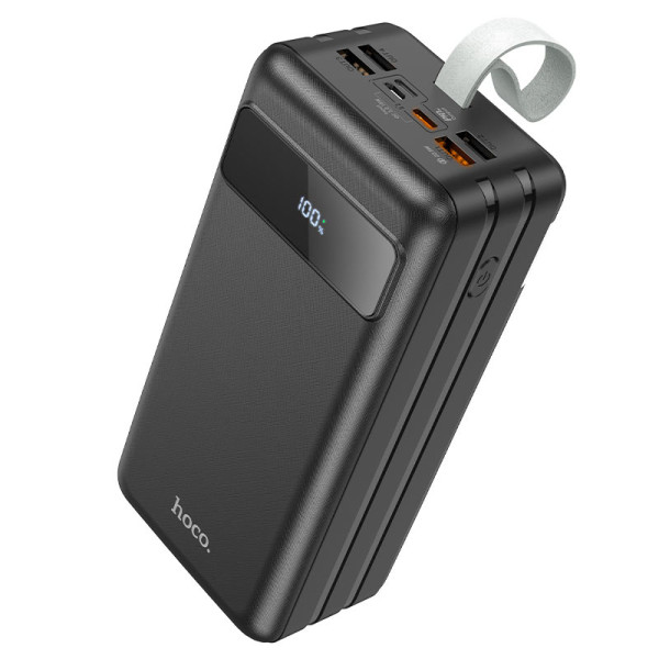 Power Bank HOCO J86B 60000mAh, 4USB+2Type-C+Lighting+micro, 22.5W+PD20W, ліхтарик, Black, 1.33kg Power Bank HOCO J86B 60000mAh, 4USB+2Type-C+Lighting+micro, 22.5W+PD20W, ліхтарик, Black, 1.33kg