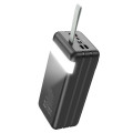 Power Bank HOCO J86B 60000mAh, 4USB+2Type-C+Lighting+micro, 22.5W+PD20W, ліхтарик, Black, 1.33kg Power Bank HOCO J86B 60000mAh, 4USB+2Type-C+Lighting+micro, 22.5W+PD20W, ліхтарик, Black, 1.33kg