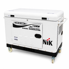 Генератор дизельний NIC DG15000, 1-фазний 220V, 50Hz, 12kW, бак 25 л, витрата 3.1 л/год, пуск: стартер/AVR, 1280х750х870 мм, 315кг Генератор дизельний NIC DG15000, 1-фазний 220V, 50Hz, 12kW, бак 25 л, витрата 3.1 л/год, пуск: стартер/AVR, 1280х750х870 мм, 315кг