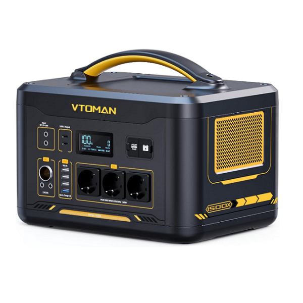 Портативна електростанція VTOMAN Jump 1500X LiFePO4 828–2376 Вт·год 1500 Вт для резервного живлення будинку, офісу та кемпінгу Портативна електростанція VTOMAN Jump 1500X LiFePO4 828–2376 Вт·год 1500 Вт для резервного живлення будинку, офісу та кемпінгу