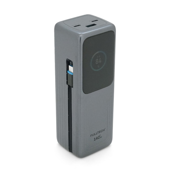 Павербанк Fulltech FP34 30000mAh PD 140W з TFT LCD дисплеєм та 3 виходами USB для швидкого заряджання ноутбуків і мобільних пристроїв