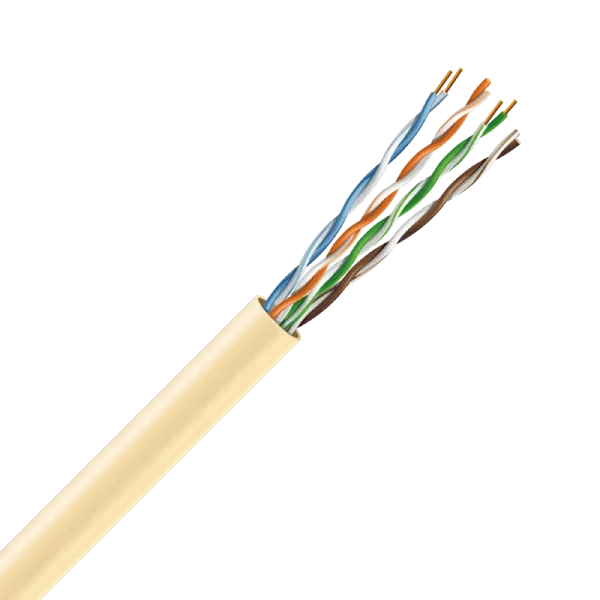 мідь безгалогенна LSZH 4х2х24 AWG (70328) бухта 305м. Жовтий ЗЗКМ Кабель UTP Cat. 5e U/UTP LSZH