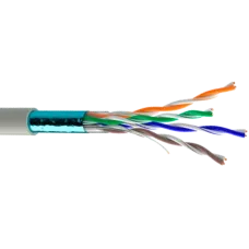 Кабель (FTP мідь внутрішній) OK-Net КПВЭ-ВП (200) 4*2*0,51 (F/UTP-cat.5E) 100 м для мережевих підключень, екранований, негорючий, робоча температура -30 до +70°C