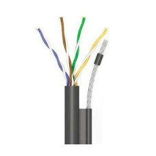 Кабель UTP мідь вуличний 305 м cat 5e OK-Net 4*2*0,51 для організації мережі з тросом 7*0,5мм