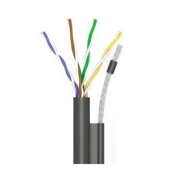 Кабель UTP мідь вуличний 305 м cat 5e OK-Net 4*2*0,51 для організації мережі з тросом 7*0,5мм Кабель UTP мідь вуличний 305 м cat 5e OK-Net 4*2*0,51 для організації мережі з тросом 7*0,5мм