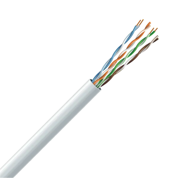 Кабель Cat. 5e U/UTP 4х2х24 AWG для відеоспостереження, бухта 305м, максимальний опір 95 Ω/км, висока міцність на роздавлювання та ідеальна ізоляція Кабель Cat. 5e U/UTP 4х2х24 AWG для відеоспостереження, бухта 305м, максимальний опір 95 Ω/км, висока міцність на роздавлювання та ідеальна ізоляція