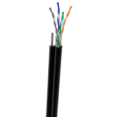 Кабель вуличний з тросом 7*0,5мм cat 5e OK-Net UTP 4*2*0,49+ КППт-ВПбухта 305 м