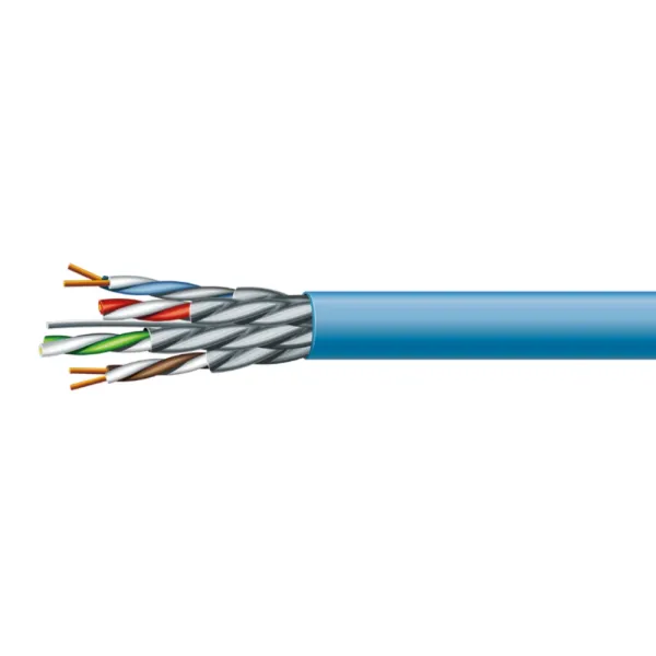 Кабель кручена пара Cat. 6 A U/FTP LSZH 4х2х23 AWG 500м для забезпечення стабільного з'єднання в мережах з максимальним навантаженням 100 Н Кабель кручена пара Cat. 6 A U/FTP LSZH 4х2х23 AWG 500м для забезпечення стабільного з'єднання в мережах з максимальним навантаженням 100 Н