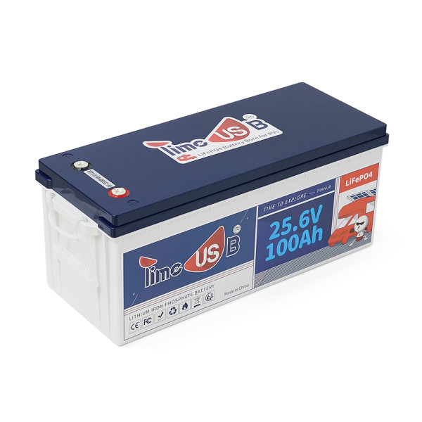 Акумуляторна батарея LiFePO4 Timeusb 25.6V 100Ah 2560Wh BMS 100A для резервного живлення та сонячних систем Акумуляторна батарея LiFePO4 Timeusb 25.6V 100Ah 2560Wh BMS 100A для резервного живлення та сонячних систем