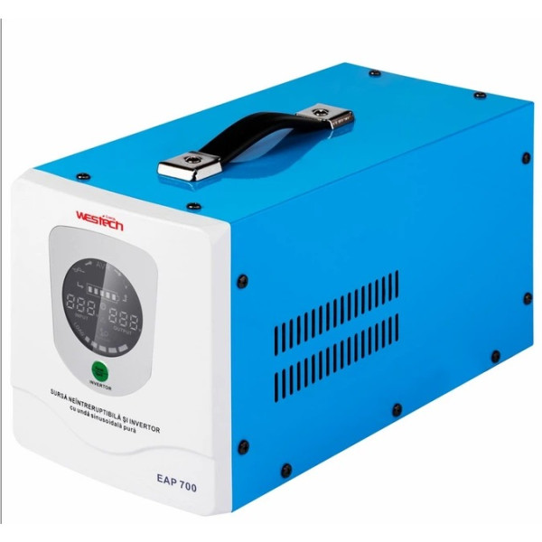 ИБП Westech EAP-1000VA/700W 12V с правильной синусоидой для газовых и твердотопливных котлов и чувствительной техники ИБП Westech EAP-1000VA/700W 12V с правильной синусоидой для газовых и твердотопливных котлов и чувствительной техники