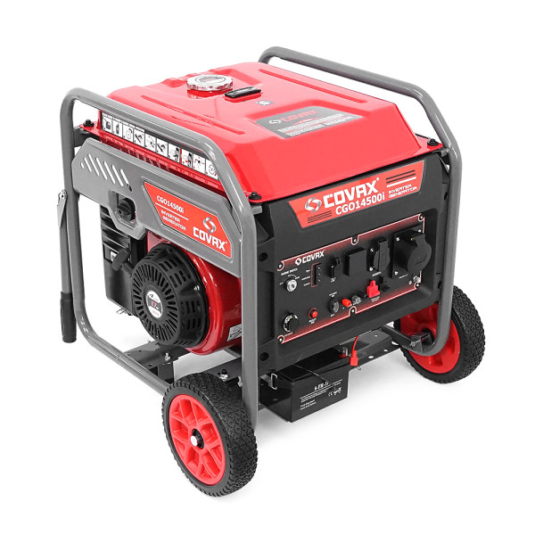 Генератор інверторний COVAX CGO14500i, 9.5kW, бензин, однофазний 220V, 50Hz, electrik starter, 4-stroke, бак 25L, 633х550x605mm, 70kg Генератор інверторний COVAX CGO14500i, 9.5kW, бензин, однофазний 220V, 50Hz, electrik starter, 4-stroke, бак 25L, 633х550x605mm, 70kg