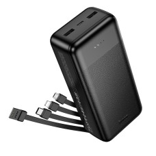 Павербанк Power Bank J163B 30000mAh 0.660kg чорний портативний зарядний пристрій для смартфонів і планшетів