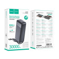 Павербанк Power Bank J163B 30000mAh 0.660kg чорний портативний зарядний пристрій для смартфонів і планшетів Павербанк Power Bank J163B 30000mAh 0.660kg чорний портативний зарядний пристрій для смартфонів і планшетів