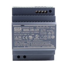 Блок живлення Mean Well HDR-100-12N 12В 7.5А для систем відеоспостереження з захистом від перевантаження та короткого замикання на DIN-рейку